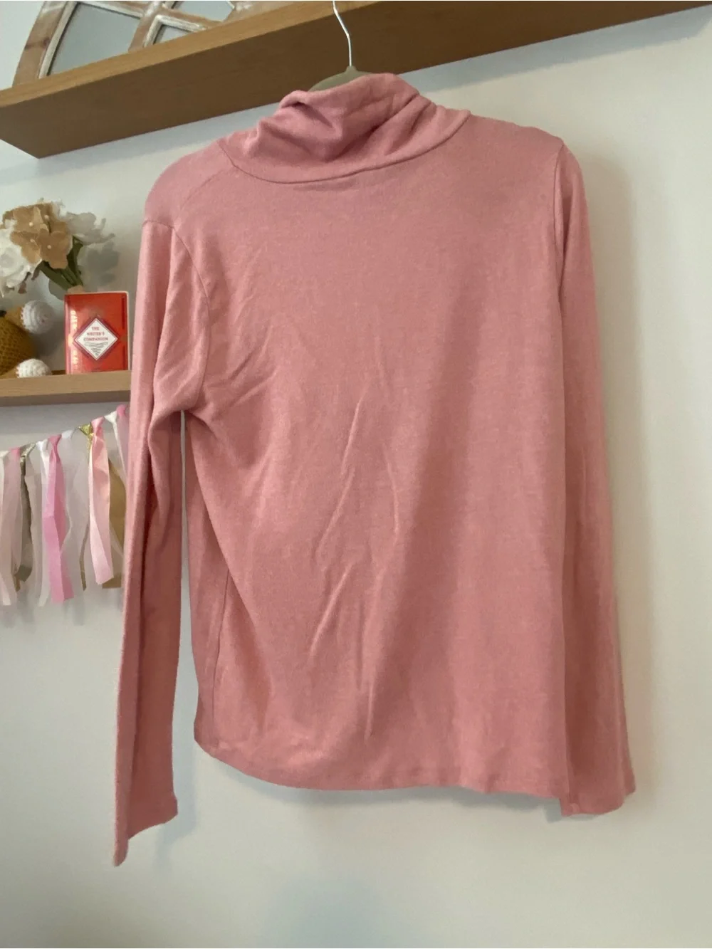 J. Crew Pink Cowl Neck Drawstring Long-Sleeve Sweater